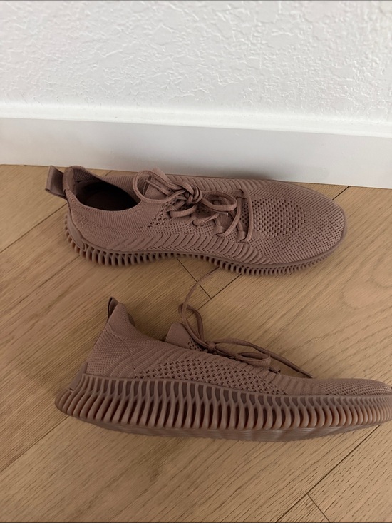 Aldo Shoes - Aldo Women's Knit Lace-Up Sneakers in Mauve